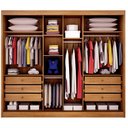 Ver imagem 3 de Guarda Roupa Casal Lôgan 3 Portas com Espelho 6 Gavetas Cinamomo - Novo Horizonte