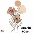 Ver imagem 2 de Adesivo de Parede Flor Contemporâneo Marrom Pastel Minimalista