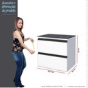 Ver imagem 4 de Gabinete Para Banheiro Gaia 60 com Cuba Luna Cozimax Branco