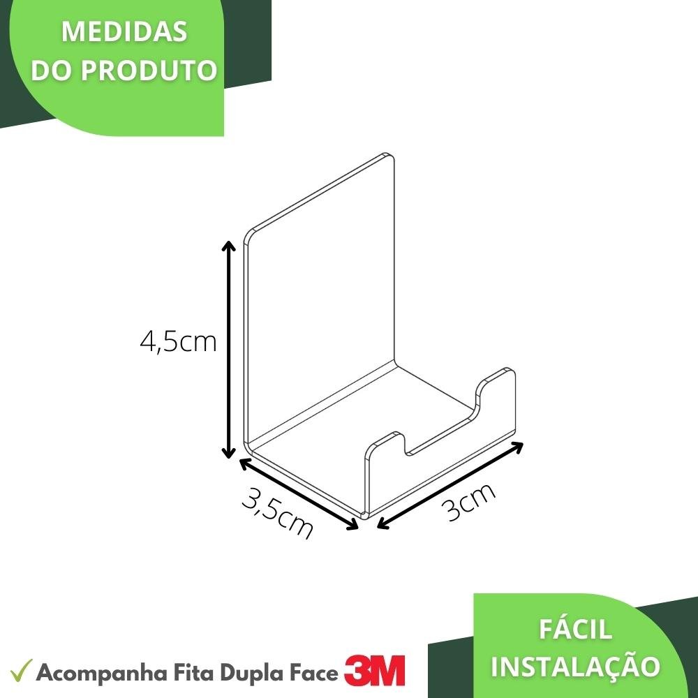 Gancho Adesivo 3m Cabide De Parede Preto Autocolante ELG - 4