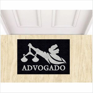 TAPETE CAPACHO ENTRADA DE ESCRITÓRIO ADVOCACIA, MEDIDA PORTA.