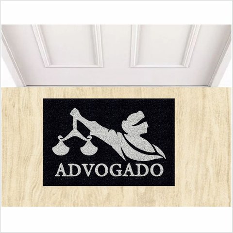 TAPETE CAPACHO ENTRADA DE ESCRITÓRIO ADVOCACIA, MEDIDA PORTA.