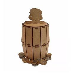 Kit Com 30 Barril Do Chaves Cofre Em Mdf Cru 15 Cm - 2