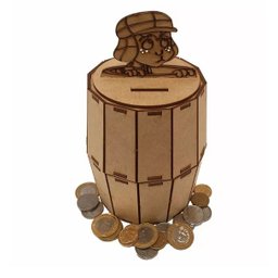 Kit Com 30 Barril Do Chaves Cofre Em Mdf Cru 15 Cm - 1