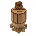 Ver imagem 1 de Kit Com 30 Barril Do Chaves Cofre Em Mdf Cru 15 Cm