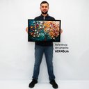 Ver imagem 2 de Quadro Decorativo Floral Luxo Florescer em Moldura Caixa Tacolado Moldura Caixa Alta 4,5cm Madeira C