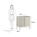 Ver imagem 3 de Balcão de Cozinha sem Tampo de Canto Reto Luciane 80cm 1 Porta Lis Luciane Móveis