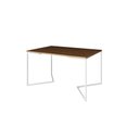 Ver imagem 3 de Mesa de Jantar Industrial Base Ferro Branco em  V  Tampo 137x90 Amendoa 4 Cadeiras Eames Madeira Ass