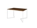 Ver imagem 3 de Mesa de Jantar Industrial Base Ferro Branco em V Tampo 137x90 Amendoa 4 Cadeiras Eames Madeira Ass