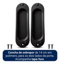 Ver imagem 6 de Porta Branca Friso 23 90x210cm + Kit Correr Preto Sobrepor