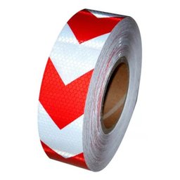 Faixa Refletiva Sinalizaçao 25 Metros Segurança Vermelho Branco Automotivo Estrada Caminhao Transito - 8