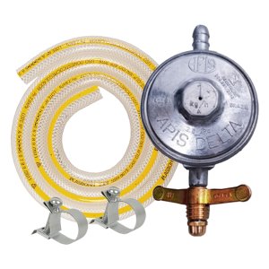 Kit Registro De Gas Com Mangueira E Abraçadeiras Completo.