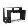 Mesa Gamer E Escritóro Xt Racer Expert Politorno Preto/Branco - 4