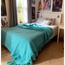 Ver imagem 2 de Manta em Algodão 1,80 X 2,30 Verde Água