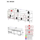 Ver imagem 4 de Kit Balcão Cozinha para Cooktop/forno 105cm e Gabinete Pia 120cm Veneza Multimóveis Mp2290