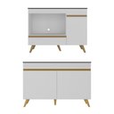 Ver mais imagens de Kit Balcão Cozinha para Cooktop/forno 105cm e Gabinete Pia 120cm Veneza Multimóveis Mp2290