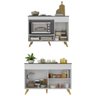 Kit Balcão Cozinha para Cooktop/forno 105cm e Gabinete Pia 120cm Veneza Multimóveis Mp2290 - 5