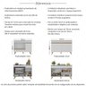 Kit Balcão Cozinha para Cooktop/forno 105cm e Gabinete Pia 120cm Veneza Multimóveis Mp2290 - 3