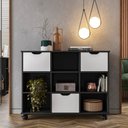 Ver imagem 2 de Nicho Organizador com Rodízios Toys 3 Gavetas Q01 Preto/Branco - Mpozenato