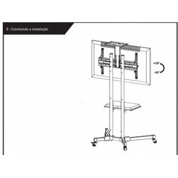 Pedestal Tv de 42 a 65 Polegadas com Bandeja e Ajuste de Altura Ped 4265 - 13