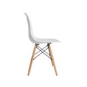 Ver imagem 3 de Kit com 2 Cadeira Eames Eiffel Wood Branca para Sala de Jantar