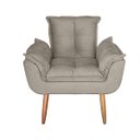 Ver imagem 5 de Kit 02 Poltrona para Sala e Quarto Decorativa Opala Suede Bege
