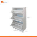 Ver imagem 7 de Sapateira Vertical 3 Portas Basculantes Organizador para 20 Pares Multiuso Hall de Entrada