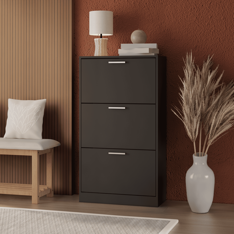 Sapateira Vertical 3 Portas Basculantes Organizador para 20 Pares Multiuso Hall de Entrada