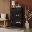 Ver imagem 3 de Sapateira Vertical 3 Portas Basculantes Organizador para 20 Pares Multiuso Hall de Entrada