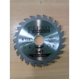 DISCO SERRA P/ MADEIRA 115X22.23MM - 24 DENTES 10/UNID. - 1