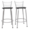 Kit 2 Banquetas para Balcão Flórida Prata 60cm Cozinha Gourmet Bistrô Bancada Piscina Área de Lazer - 1