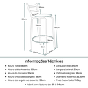 Ver imagem 2 de Kit 2 Banquetas para Balcão Flórida Prata 60cm Cozinha Gourmet Bistrô Bancada Piscina Área de Lazer
