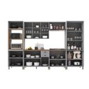 Ver imagem 5 de Armário Cozinha Modulada Completa Americana 100% MDF 350cm Provence Multimóveis Crink-CPL004 Cinza