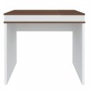 Ver imagem 7 de Escrivaninha Mesa Escritório Home Office Luma 2 Portas 85cm Ipê e Branca Artany