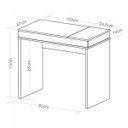 Ver imagem 5 de Escrivaninha Mesa Escritório Home Office Luma 2 Portas 85cm Ipê e Branca Artany