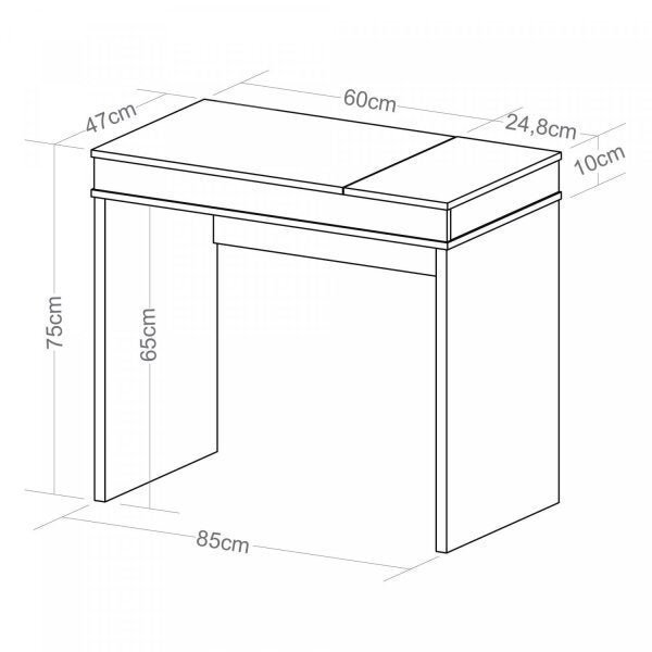 Escrivaninha Home Office 2 Portas Luma Espresso Móveis - 5