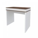 Ver mais imagens de Escrivaninha Mesa Escritório Home Office Luma 2 Portas 85cm Ipê e Branca Artany