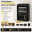 Ver imagem 5 de Armário Multiuso Ariana sem Porta 1 Prateleira MDP 75cm Preto