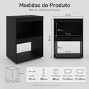 Ver imagem 4 de Armário Multiuso Ariana sem Porta 1 Prateleira MDP 75cm Preto