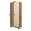 Ver imagem 4 de Guarda Roupa Casal Imperial com Armário Multiuso Versátile Carvalho Americano Off White -