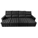 Ver imagem 5 de Sofá Retrátil e Reclinável 3.20m Molas Ensacadas e Costura Tripla Cama inBox Nobre Suede Preto