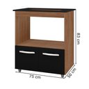 Ver imagem 4 de Balcao para Cooktop 5 Bocas Elisa Savana Preto Mobbs