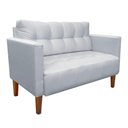 Ver imagem 5 de Sofá Retrô Namoradeira 2 Lugares Livia Suede Cinza