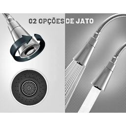Torneira Cozinha Parede Gourmet Cônico Cromado C-65 - 7