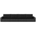 Ver mais imagens de Sofá Retrátil 6 Lugares 444cm 4 Módulos Nero com USB Couro Preto G52 - Gran Belo