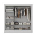 Ver imagem 3 de Guarda-Roupa Casal 3 Portas de Correr com Espelho Jequitibá Yescasa