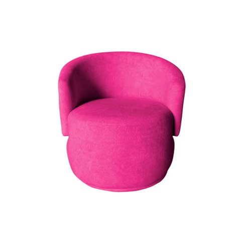 Poltrona Decorativa Beatriz Orgânica Veludo Rosa Pink