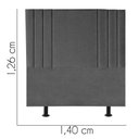 Ver imagem 3 de Cabeceira Estofada Grécia 140cm Casal para Cama Box Quarto Linho Cinza - Gat Magazine