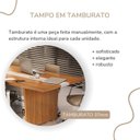 Ver imagem 7 de Mesa Reunião Escritório 14 Lugares com Caixa de Tomada, Tampo Engrossurado 50mm Marrom/Freijó/Branco Artany