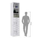 Ver imagem 3 de MÓDULO CLOSET TORRE COM 8 GAVETAS + 3 PRATELEIRAS M378.B MUNDI MOVEIS